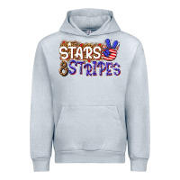 Heather Grey stars and stripes Urban Hoodie - NancyCooperArtShop