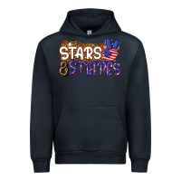 Navy stars and stripes Urban Hoodie - NancyCooperArtShop