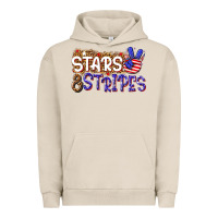 Pigment French Oak stars and stripes Urban Hoodie - NancyCooperArtShop