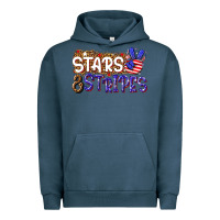 Pigment Midnight Navy stars and stripes Urban Hoodie - NancyCooperArtShop