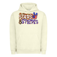Pigment Pistachio stars and stripes Urban Hoodie - NancyCooperArtShop