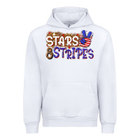 White stars and stripes Urban Hoodie - NancyCooperArtShop