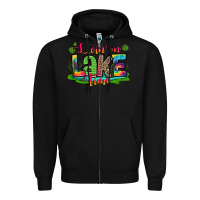 Black living on lake time Zipper Hoodie - Zillion Design Studio