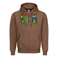 Chestnut living on lake time Zipper Hoodie - Zillion Design Studio