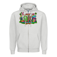 Dove Grey living on lake time Zipper Hoodie - Zillion Design Studio
