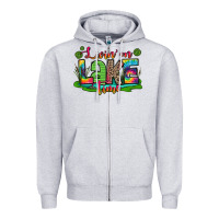 Heather Grey living on lake time Zipper Hoodie - Zillion Design Studio