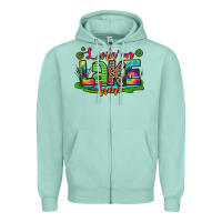Seafoam living on lake time Zipper Hoodie - Zillion Design Studio