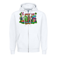 White living on lake time Zipper Hoodie - Zillion Design Studio