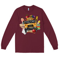 School Bus Driver Front Long Sleeve Tee | Teevron