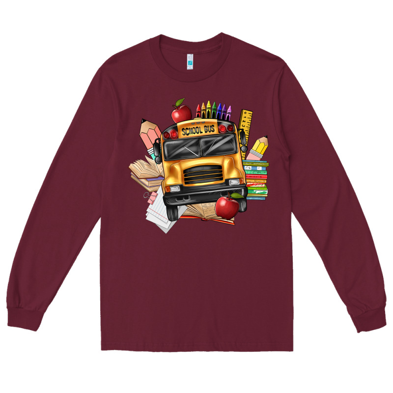 School Bus Driver Front Long Sleeve Tee by texasbilliewilder | Teevron