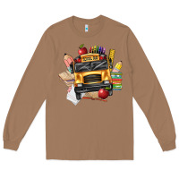 Toasted Coconut school bus driver front Long Sleeve Tee - texasbilliewilder