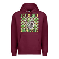 Burgundy let's get shamrocked Premium Hoodie - MaliasSmallBusiness