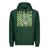 Sports Green let's get shamrocked Premium Hoodie - MaliasSmallBusiness