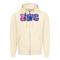 Sandshell love stitch Zipper Hoodie - Zillion Design Studio