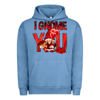 Pigment Pebble Blue i gnome you with roses Urban Hoodie - NancyCooperArtShop