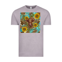Vintage Zinc western highland cow Vintage Tee - BarkalooDesign