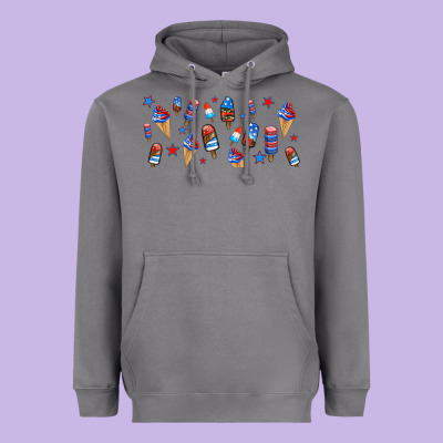 Usa Ice Cream And Popsicles Heavyweight Hoodie Designed By Adodesignshop
