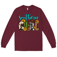 Burgundy southern girl Long Sleeve Tee - Zillion Design Studio