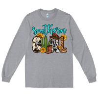 Heather Grey southern girl Long Sleeve Tee - Zillion Design Studio