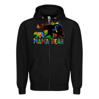Black mama bear autism Zipper Hoodie - Zillion Design Studio