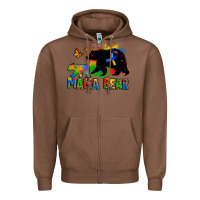 Chestnut mama bear autism Zipper Hoodie - Zillion Design Studio
