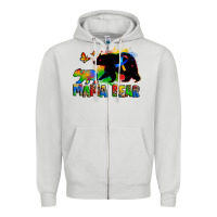 Dove Grey mama bear autism Zipper Hoodie - Zillion Design Studio