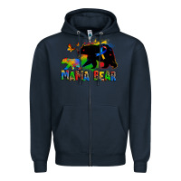 Navy mama bear autism Zipper Hoodie - Zillion Design Studio