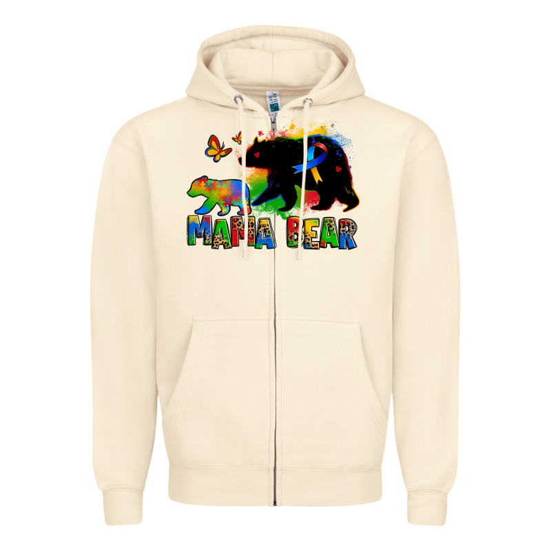 Mama Bear Autism Zipper Hoodie by Zillion Design Studio | Teevron