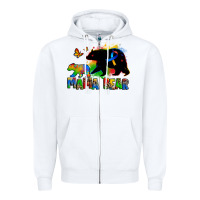 White mama bear autism Zipper Hoodie - Zillion Design Studio