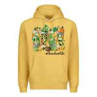 Antique Gold retro patricks day teacher life Premium Hoodie - MaliasSmallBusiness