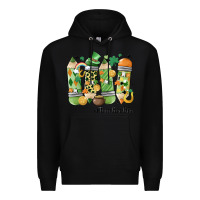 Black retro patricks day teacher life Premium Hoodie - MaliasSmallBusiness