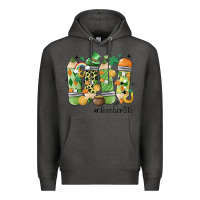 Charcoal Heather retro patricks day teacher life Premium Hoodie - MaliasSmallBusiness