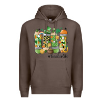 Coffee retro patricks day teacher life Premium Hoodie - MaliasSmallBusiness