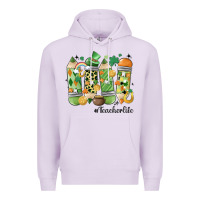 Lilac retro patricks day teacher life Premium Hoodie - MaliasSmallBusiness