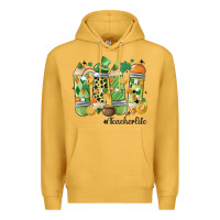 Mustard retro patricks day teacher life Premium Hoodie - MaliasSmallBusiness