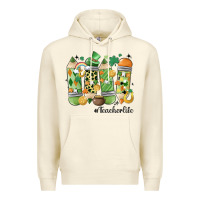 Sandshell retro patricks day teacher life Premium Hoodie - MaliasSmallBusiness