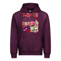 Mauve Wine v is for vodka Urban Hoodie - NancyCooperArtShop