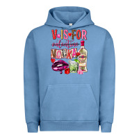 Pigment Pebble Blue v is for vodka Urban Hoodie - NancyCooperArtShop