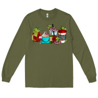 Army Green wine coffee cups Long Sleeve Tee - AdoDesignShop