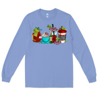 Colony Blue wine coffee cups Long Sleeve Tee - AdoDesignShop