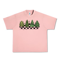 Salmon christmas checkered trees Urban Heavy Tee - MaliasSmallBusiness
