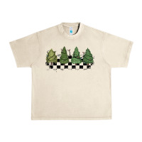 Sandshell christmas checkered trees Urban Heavy Tee - MaliasSmallBusiness