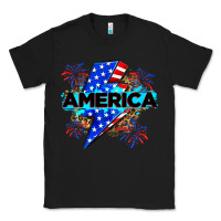 Black America with lightning bolt Classic Tee - Zillion Design Studio