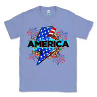 Colony Blue America with lightning bolt Classic Tee - Zillion Design Studio