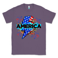 Lavender America with lightning bolt Classic Tee - Zillion Design Studio