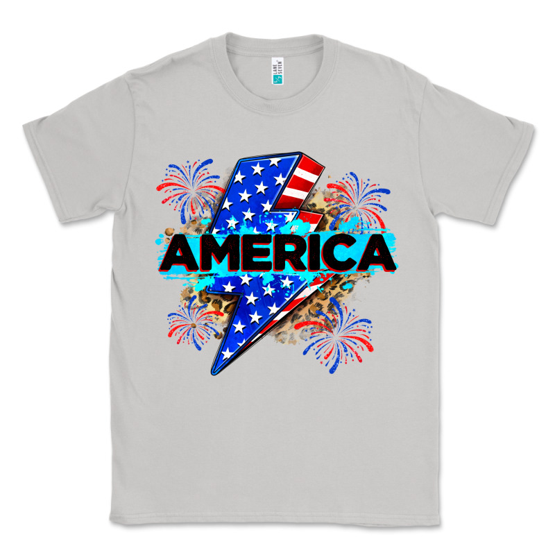 America With Lightning Bolt Classic Tee by Zillion Design Studio | Teevron