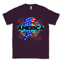 Plum America with lightning bolt Classic Tee - Zillion Design Studio