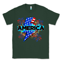 Sports Green America with lightning bolt Classic Tee - Zillion Design Studio