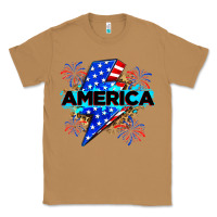 Toasted Coconut America with lightning bolt Classic Tee - Zillion Design Studio