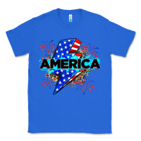 True Royal America with lightning bolt Classic Tee - Zillion Design Studio